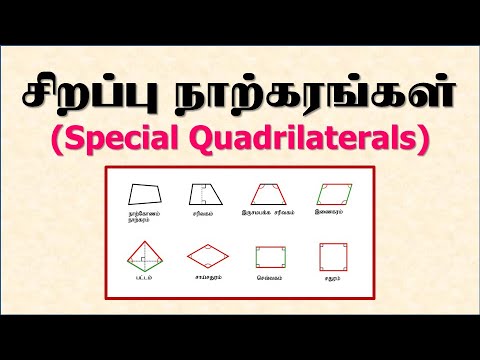 நாற்கரங்களின் வகைகள், பண்புகள் - Types and Properties of Quadrilaterals - Learn Geometry in Tamil