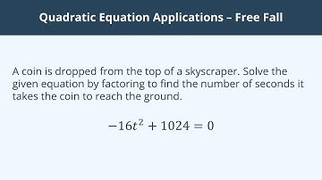 Toepassingen van kwadratische vergelijkingen - Vrije val