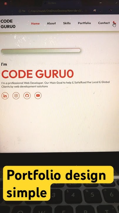 How to create portfolio design html css #porfolio #webdevelopment # ...