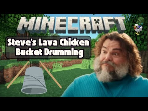Steve's Lava Chicken - Easy Bucket Drum Play Along 🥁 - 4 Levels of Tempo