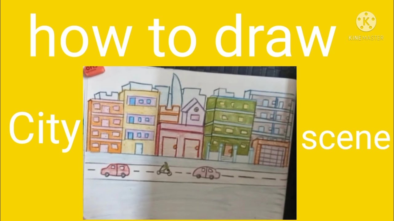 How to draw city scenes ( step by step)|| art video