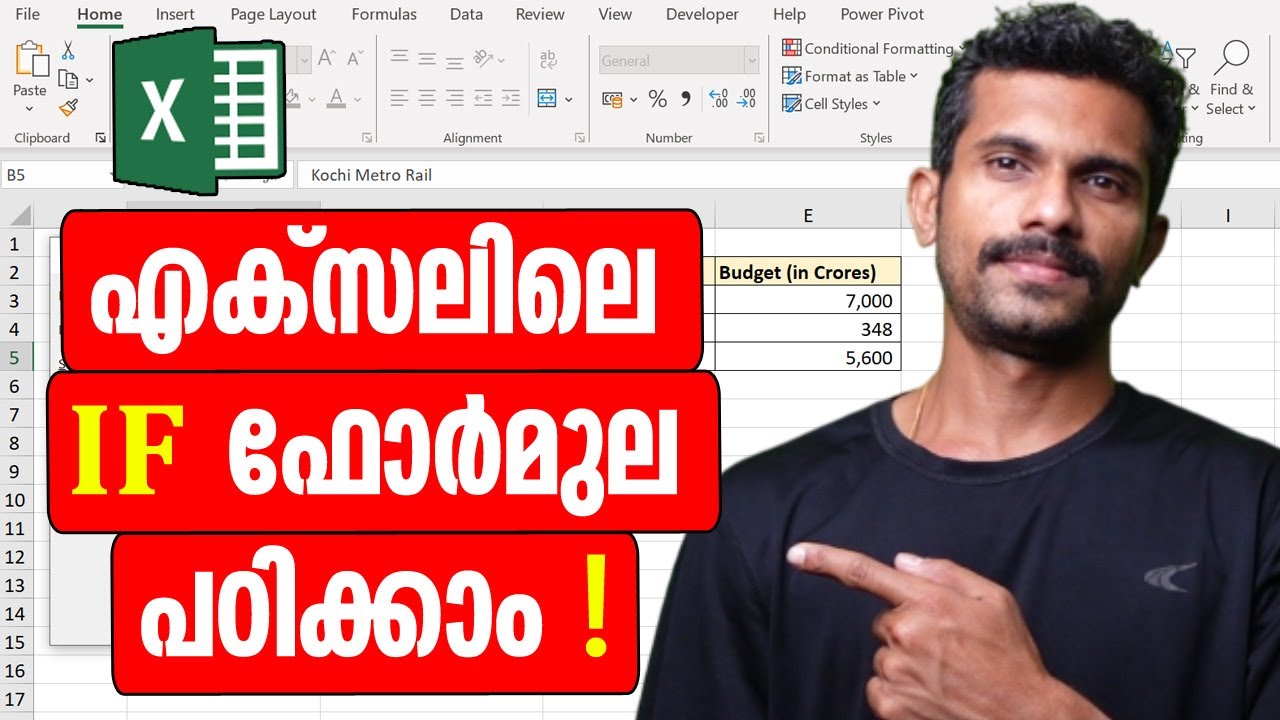 IF Formula in Excel | Malayalam Tutorial