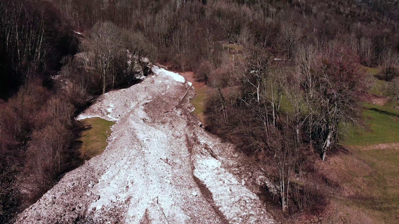 Avalanche near Interlaken, Switzerland   DJI mini 2 video
