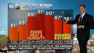 LEX 18 Weather At Noon: Friday August 24, 2018