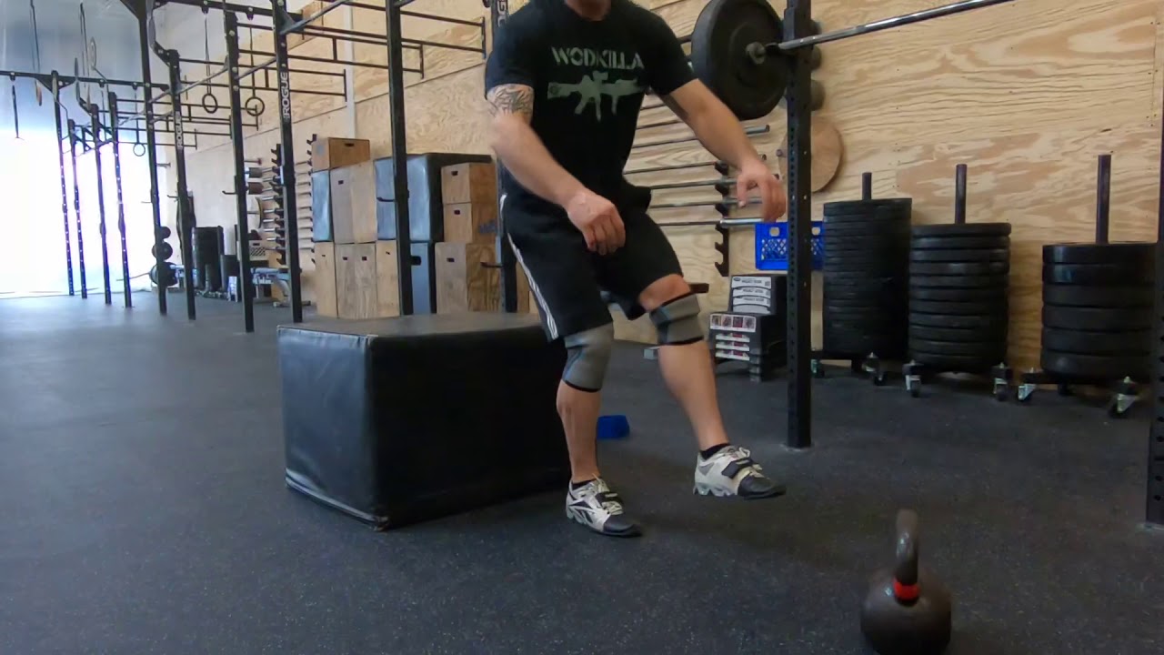 Single Leg Box Squat to Box Jump 2 to 1 Leg Stability - YouTube