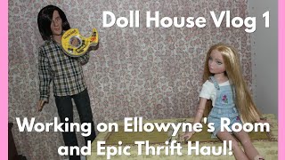 💖 Working On Ellowynes Bedroom And Huge Thrift Haul! Decorating My Doll Diorama Part 1!