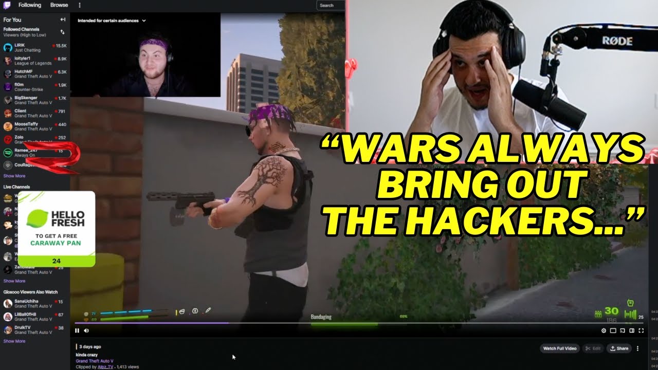 Ramee Reacts to an Oni Gang Member Hacking During an ESB Shooutout | Prodigy 2.6 | GTA | CG