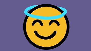How to Draw Smiling Face with Halo Emoji