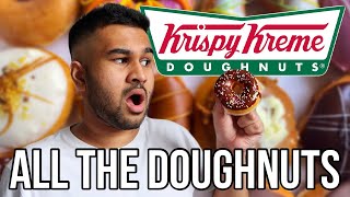 TRYING ALL THE KRISPY KREME DOUGHNUTS! 🍩