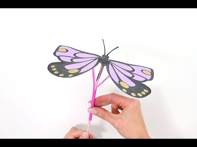 Flying Butterfly Straw Craft – 10 Minutes of Quality Time