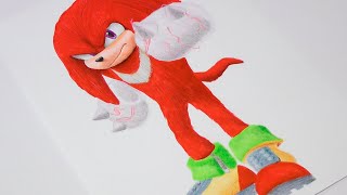 Drawing Knuckles from Sonic Movie 2
