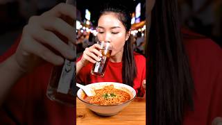 Japanese Street Noodles ASMR 🍜 | Slurping Ramen + Ice Cold Drink 🥶 | Satisfying Food Sounds