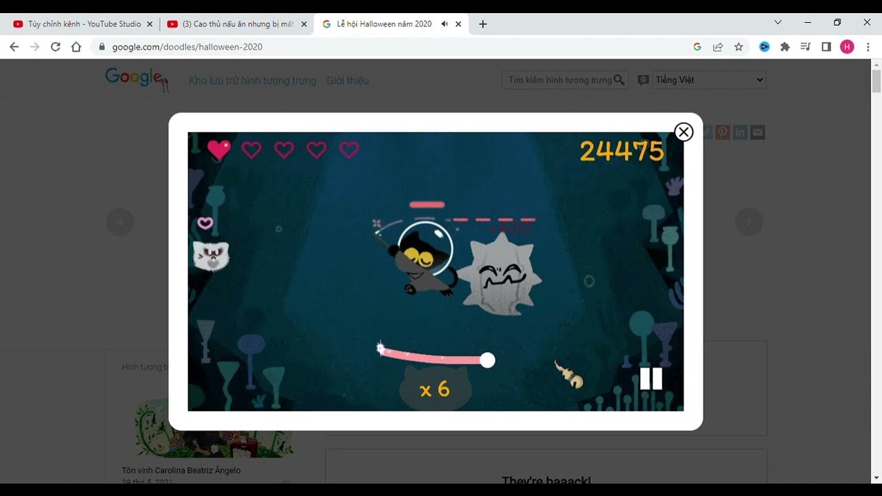google doodle Halloween 2020 YouTube