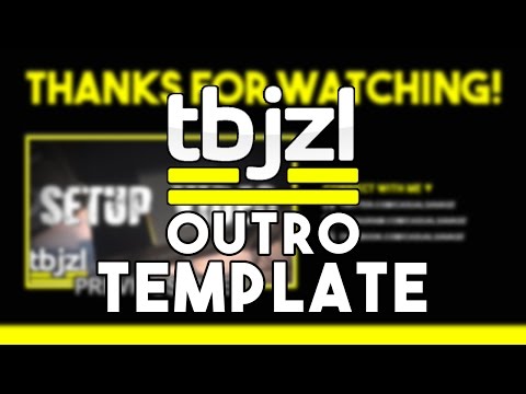 Tbjzl Outro Template Photoshop Youtube