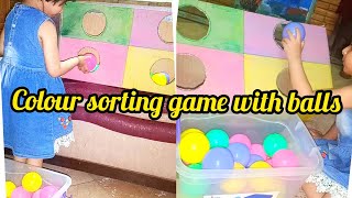 Colour Sorting Game with balls #balls #preschoolativity #ballsgame screenshot 3
