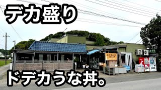 デカ盛り)はみ出るうな丼、山盛り天丼。ボリューム満点のお店。