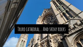 Stone mason on holiday at Truro Cathedral
