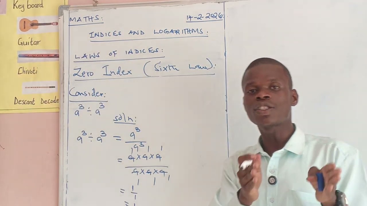 ZERO  INDEX - ( INDICES LESSON 7 JSS GRADE 9 MATHS TOPIC 1 NUMBERS ).