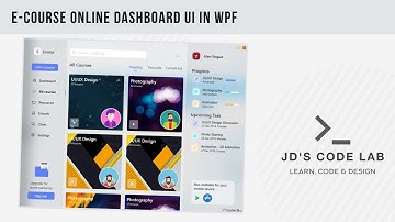 WPF C# | E-Course Dashboard UI | WPF UI Designs C# (Jd