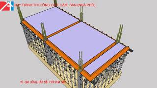 4. QUY TRÌNH THI CÔNG CỘT, DẦM, SÀN NHÀ PHỐ.