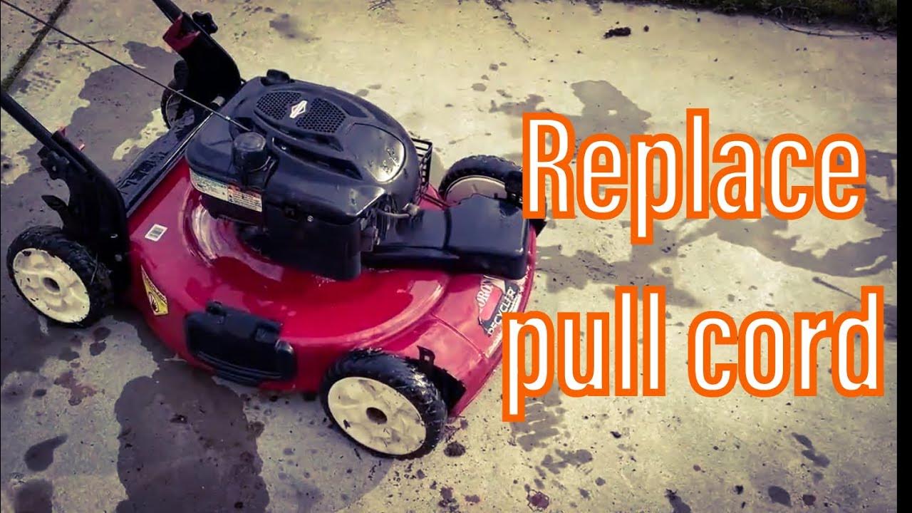 Part 3 Saving a Toro Recycler Replace Pull Cord YouTube