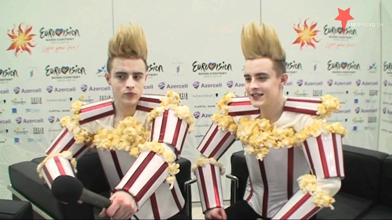 Interview Jedward (Waterline - Ireland Eurovision 2012) in Baku