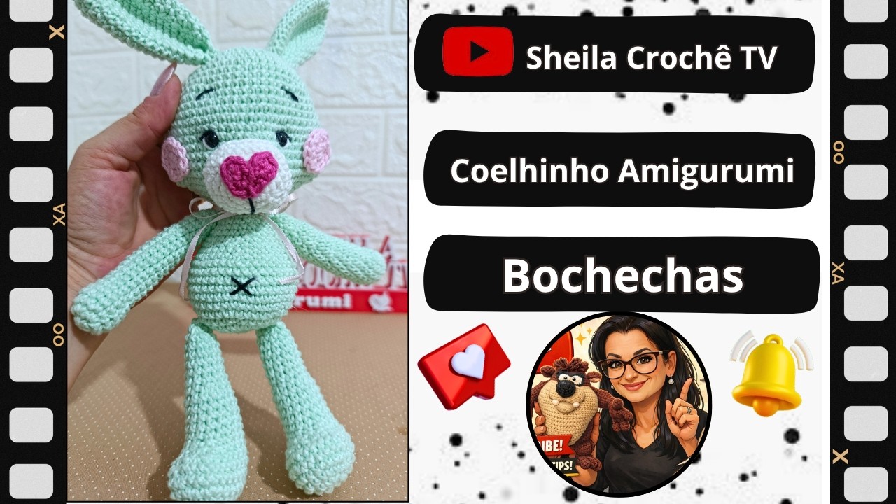 Part 5. Cheeks. Amigurumi Love Bunny. #foryou #tutorial #viral