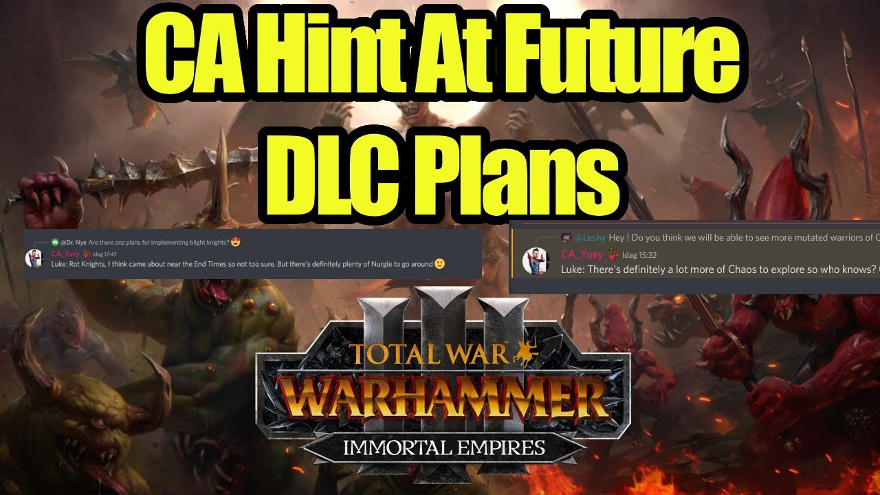 CA Hint At MORE Warriors of Chaos DLC In Future - Immortal Empires - Total  War Warhammer 3 - YouTube