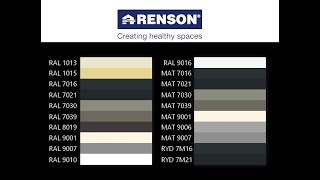 Renson RAL Color Swatches