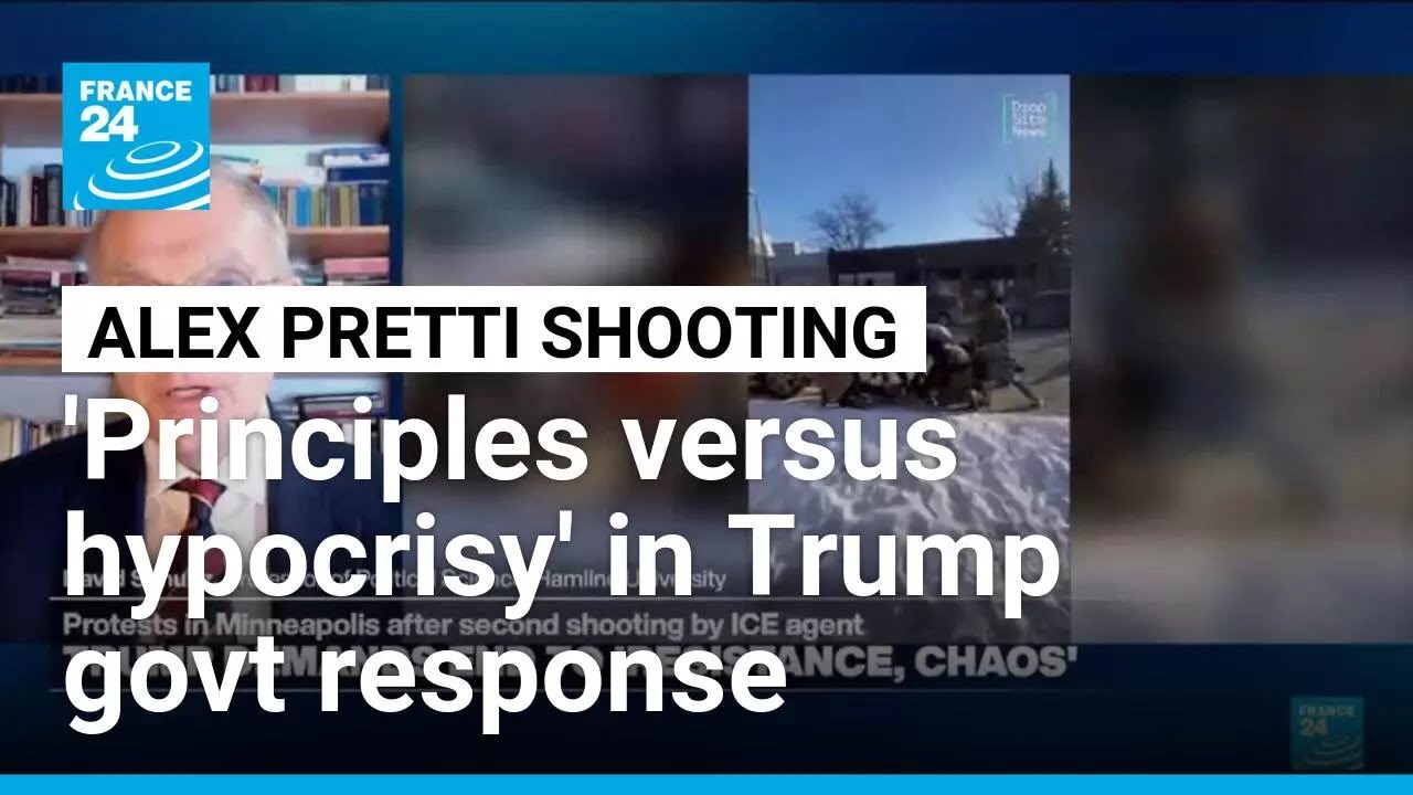 Trump administration's response to Alex Pretti killing 'raises questions of principles vs hypocrisy'