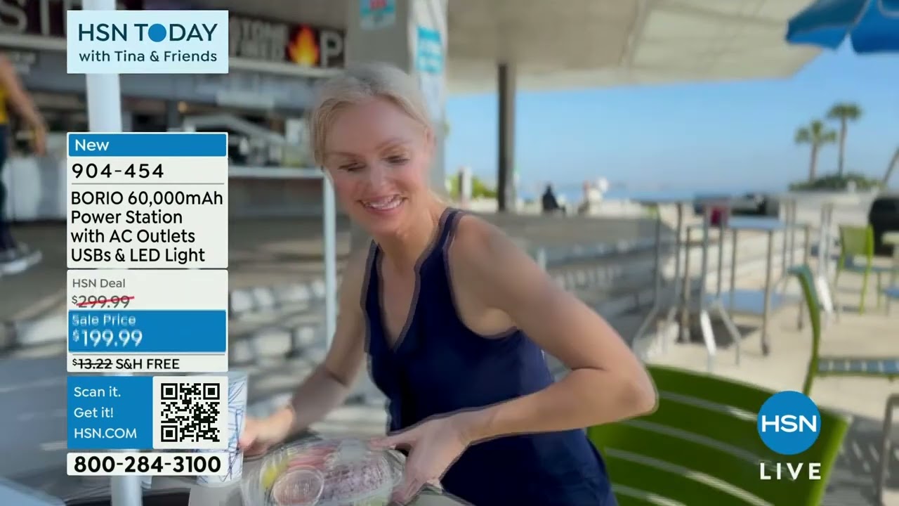 BORIO 60,000mAh Power Station with AC Outlets, USB Outle...