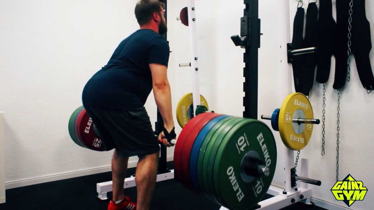 Gainz Gym Rack Deadlift 240kg - YouTube