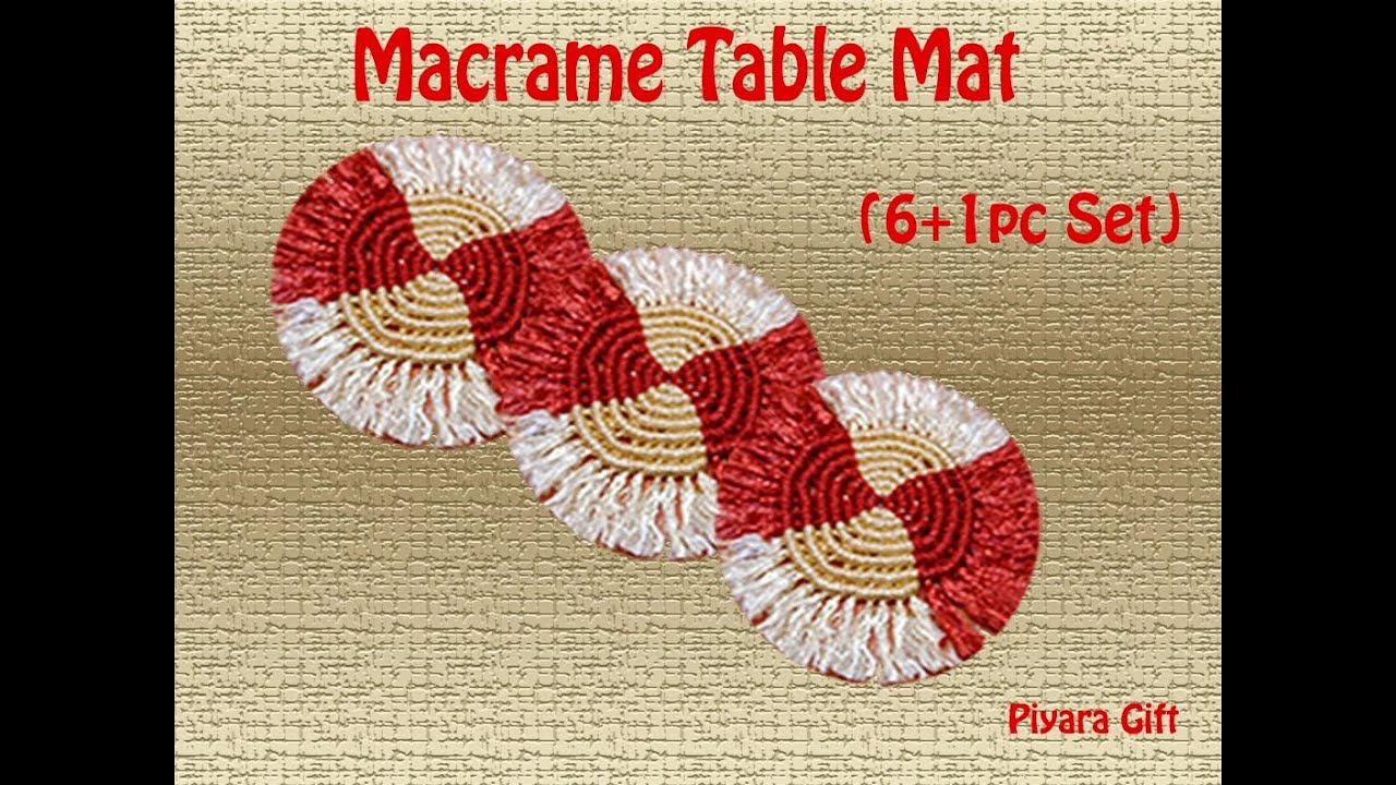 Macrame Table Mat/Macrame For Beginners/Macrame Round Tablecloth