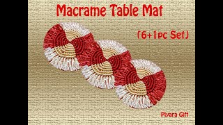 Macrame Table Mat/Macrame For Beginners/Macrame Round Tablecloth Tutorial/Diy Macrame Table Mat