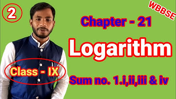 Logarithm Class 9,Part 2,Sum no. 1.i,ii,iii & vi ||Chapter 21(Koshedekhi 21)@A2RClasses