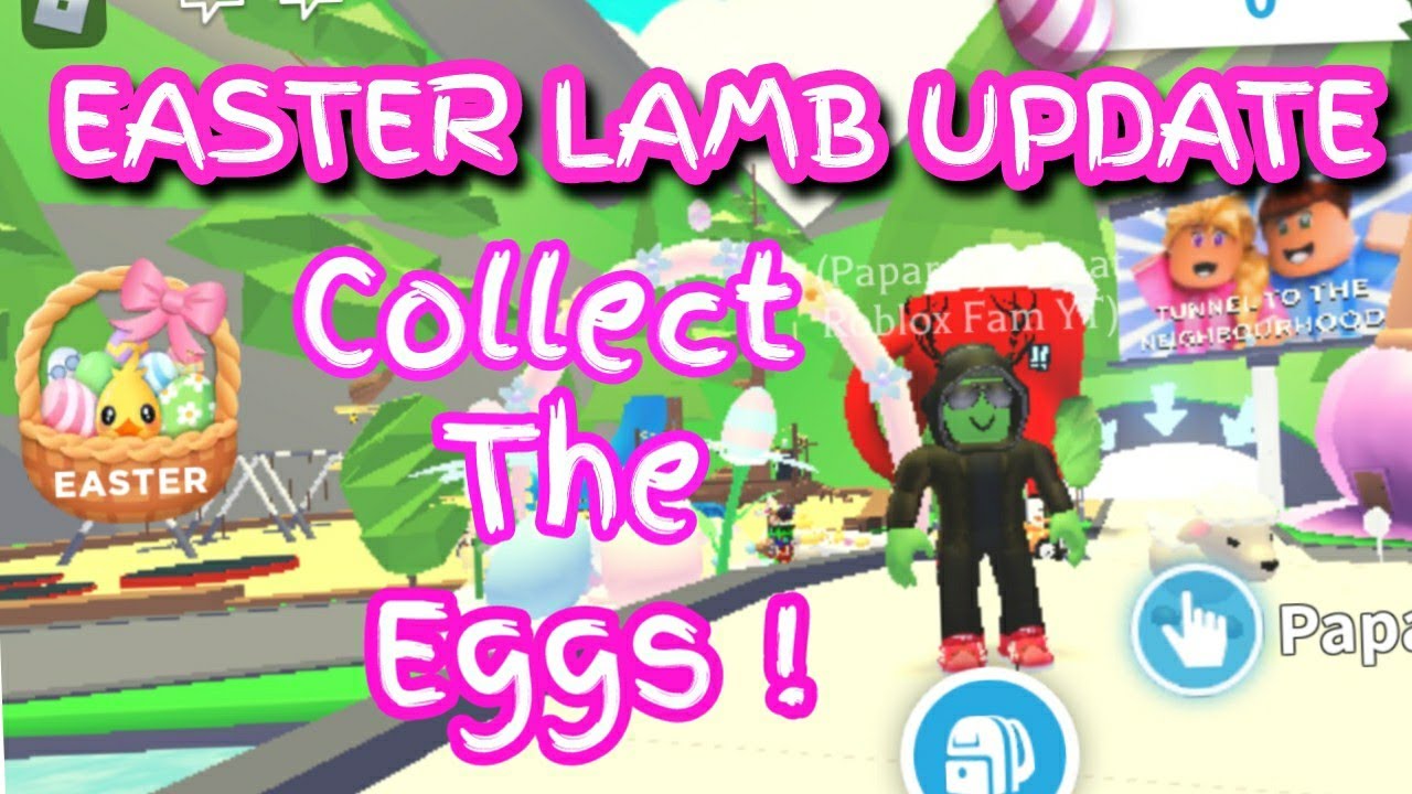Adopt me Easter Update New Lamb pet Collect Easter Eggs for Pet