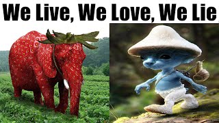 Blue Smurf Cat vs Strawberry Elephant