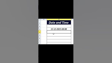 Current Date and Time in Excel #excel #exceltips #computer #shorts #excelshortcuts