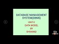 Data Model part -ll : DBMS