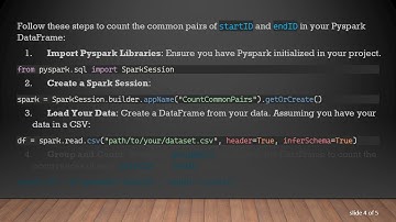 Discover How to Find Common Pairs of Rows in Pyspark