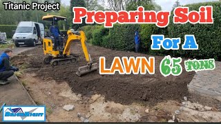 Preparing soil for a new lawn