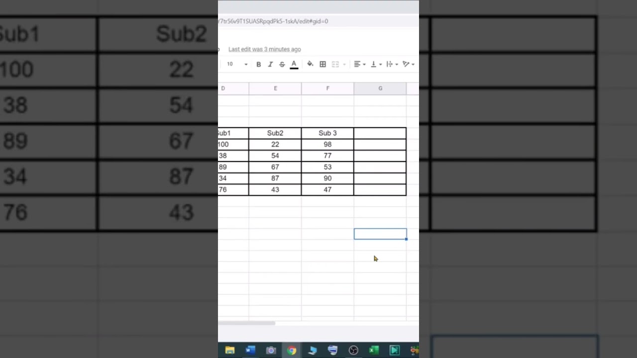 How to apply average function in Google spread Sheets ?