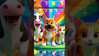 Animals Name Learning #kids #kidslearning #kidssongs #kidscartoon #animalcartoon #shorts