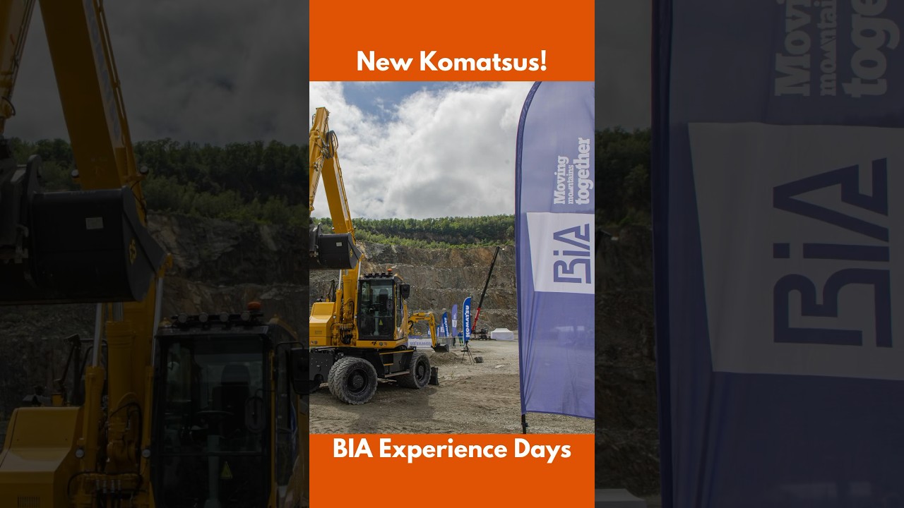 Lots of Komatsu machines at the BIA Experience Days in Quenast