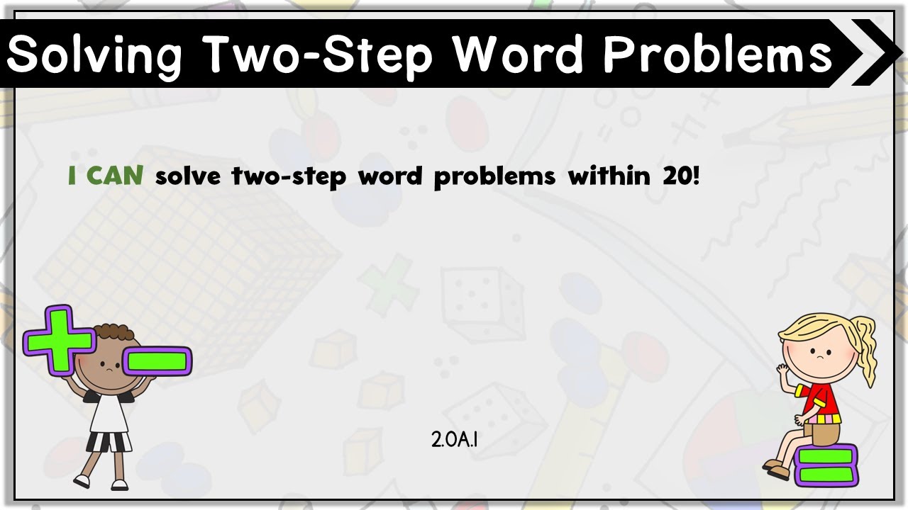 Two Step Word Problems within 20 for 2nd Grade - YouTube