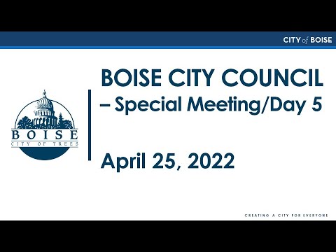 Boise City Council - Special Meeting