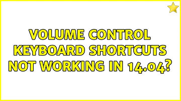 Ubuntu: Volume control keyboard shortcuts not working in 14.04?