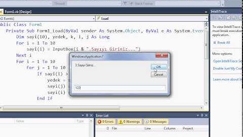 Vb.Net - Büyükten Küçüğe Sayıları Sıralamak ListBox   İbrahimfirat net