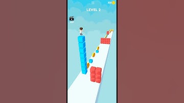 Cube Stacker Surfer 3d level 2 completed game video #485#short