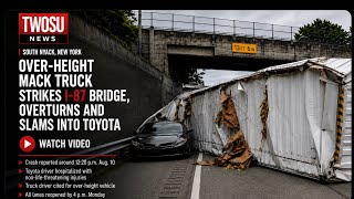 Resumen diario del camionero | Semirremolque con exceso de altura choca contra puente en la I-87 ...